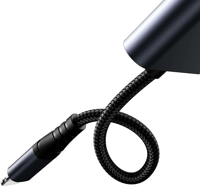 Avdio adapter 2-v-1 Lightning na 3,5 mm + Lightning Joyroom SY-L01, srebrn