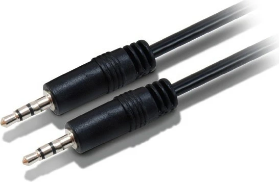 Stereo avdio kabel 3,5 mm moško-moško, 2,5 m, črn - Equip
