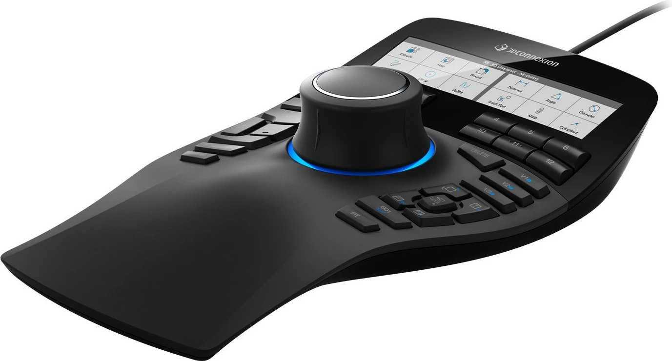 Napredni 3D kontroler SpaceMouse Enterprise Kit 2 3Dconnexion, RF brezžični + USB Type-A, 6DoF, črn