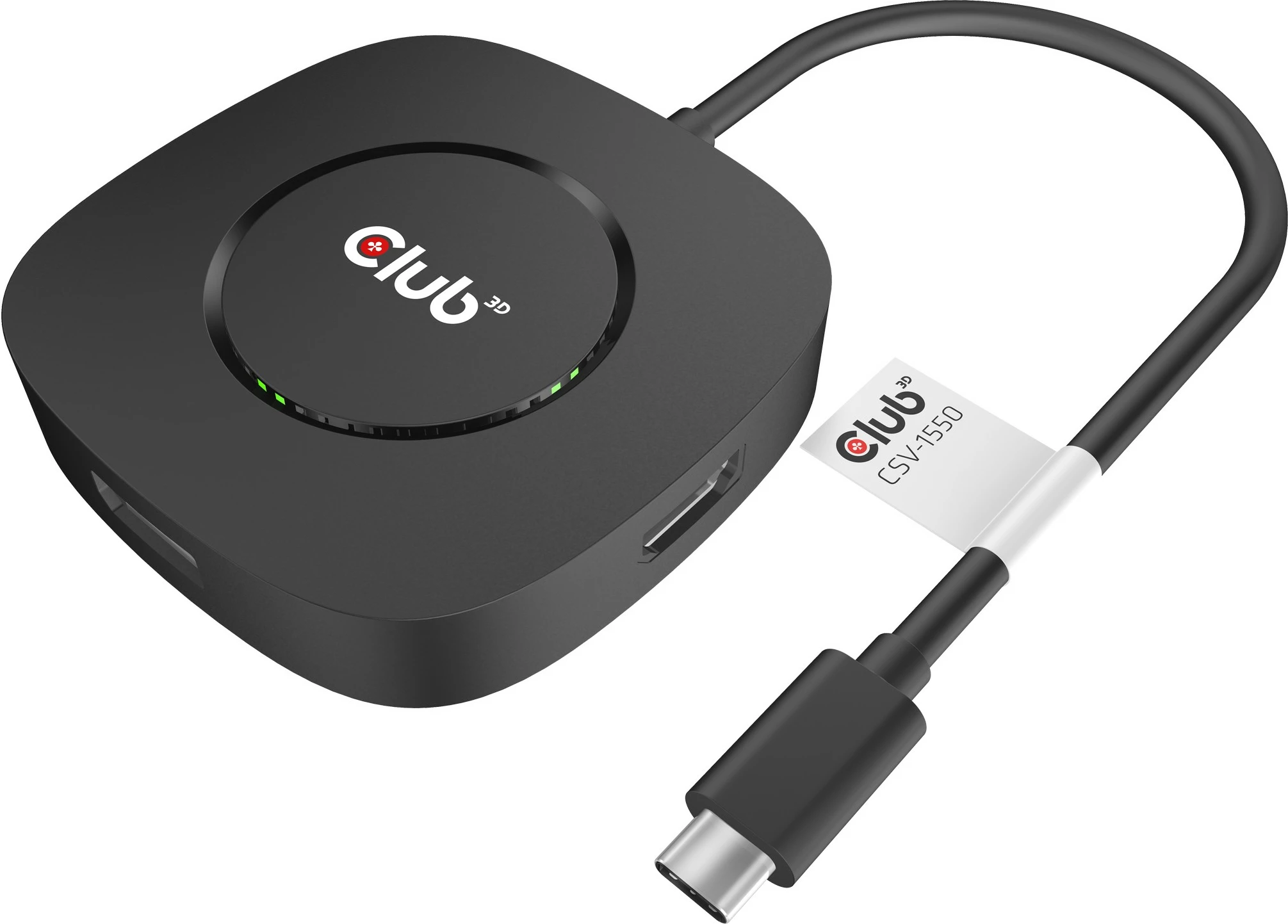 Adapter za razširitev zaslona Club3D CSV-1450, USB-C na 3x DisplayPort 1.4, črn