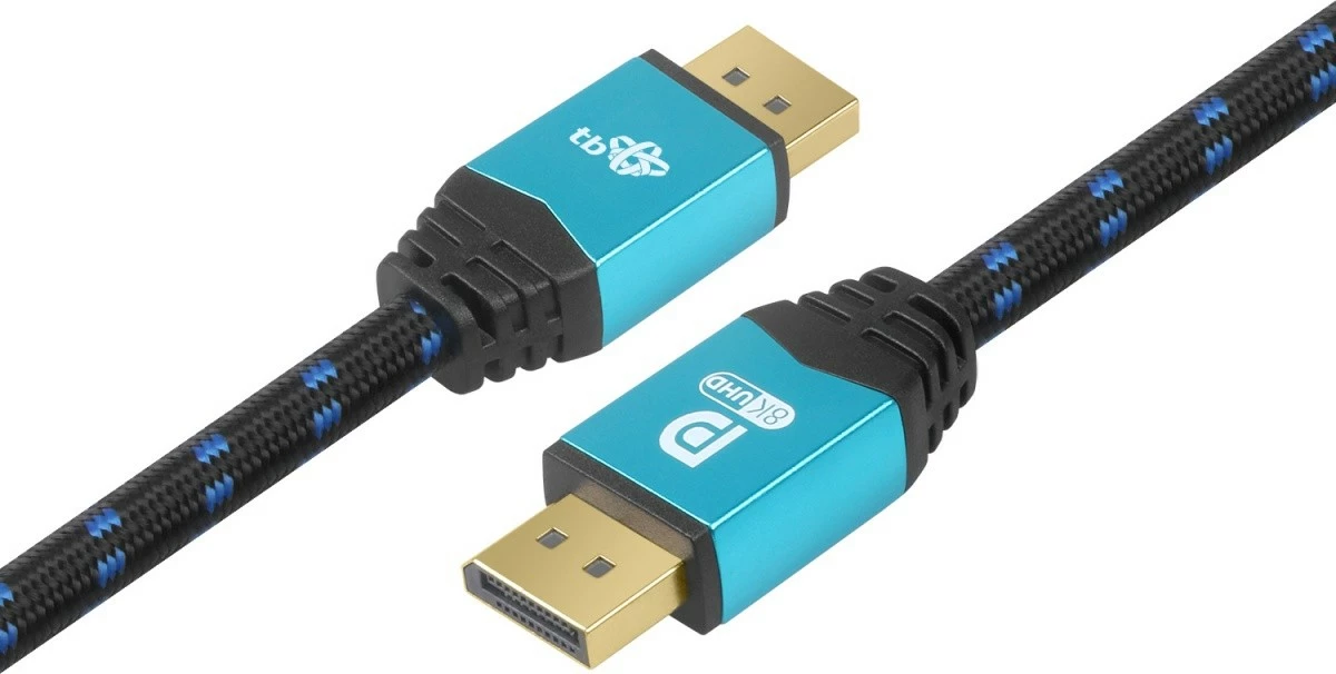 Kabel DisplayPort 2.1, 2 m, moder, za igralce