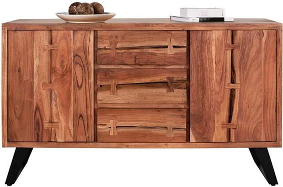 Bife FH8176 Fansi iz masivnega lesa akacije naravni 150x45x86 cm