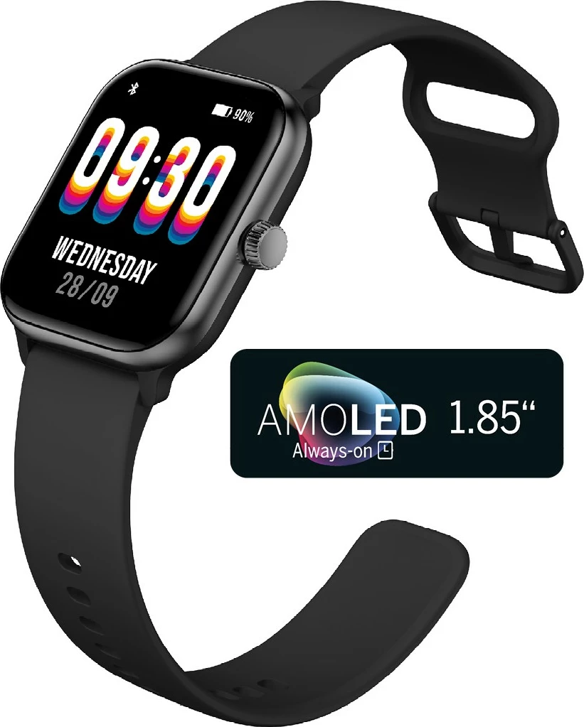 Pametna ura bea-fon 201, AMOLED, GPS, 36 g, črno-srebrna