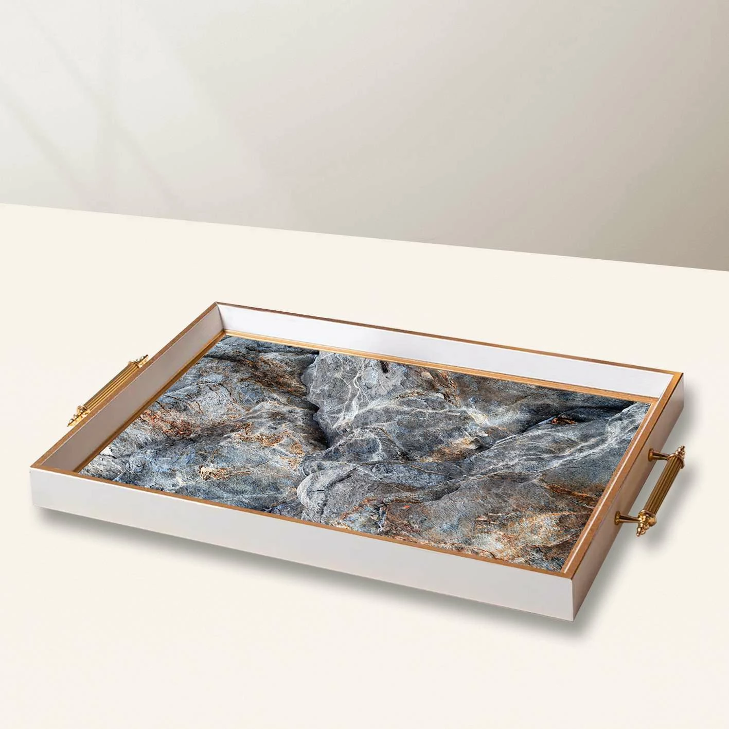 Pladenj iz stekla, večbarven, Aberto Design TPB10002