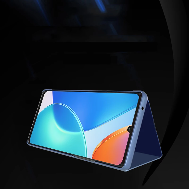 Ovitek s prozornim prednjim pokrovom Hurtel Clear View za Honor X7 / Honor Play 30 Plus, črn