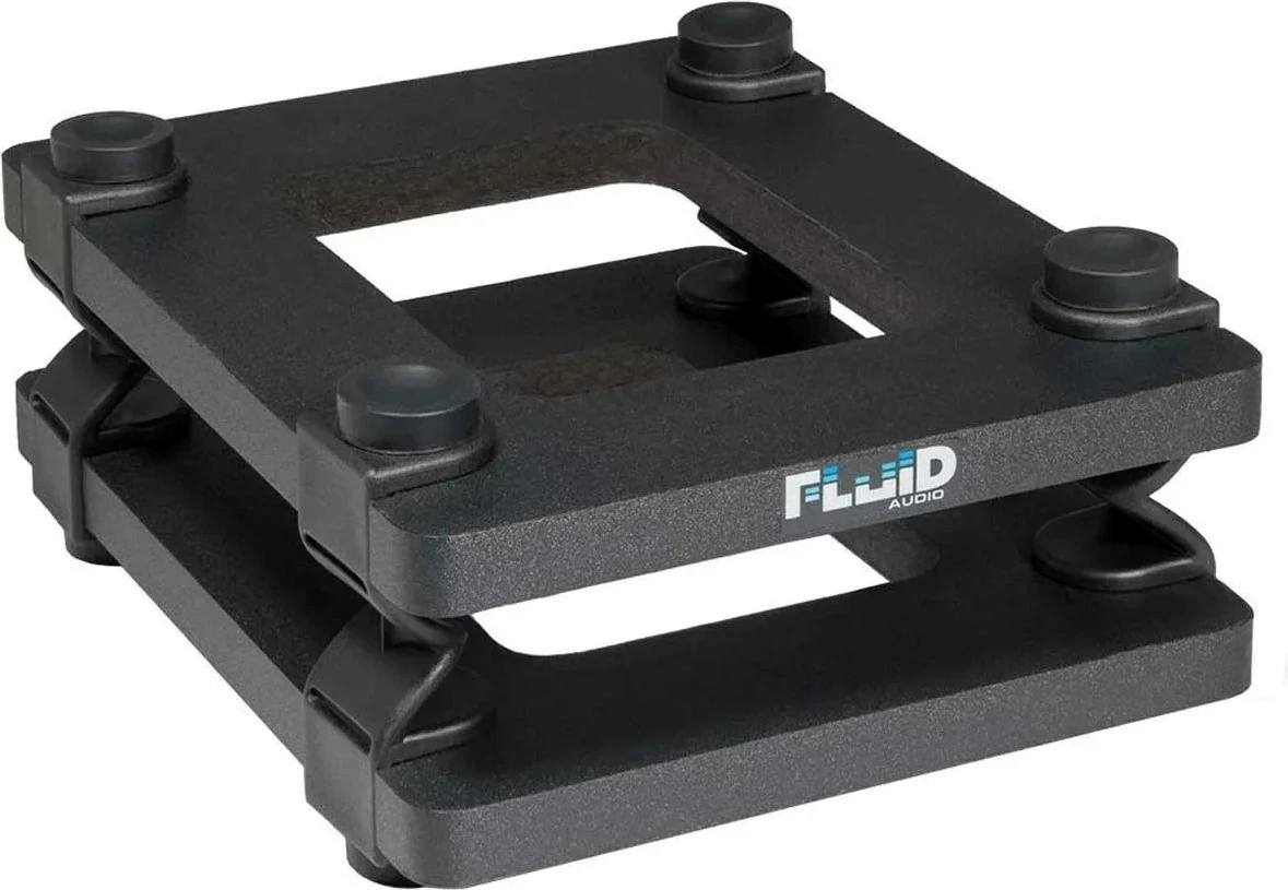 Stojala za studijske zvočnike Fluid Audio DS5, 4–5 in, plastika, črna, set 2 kosa
