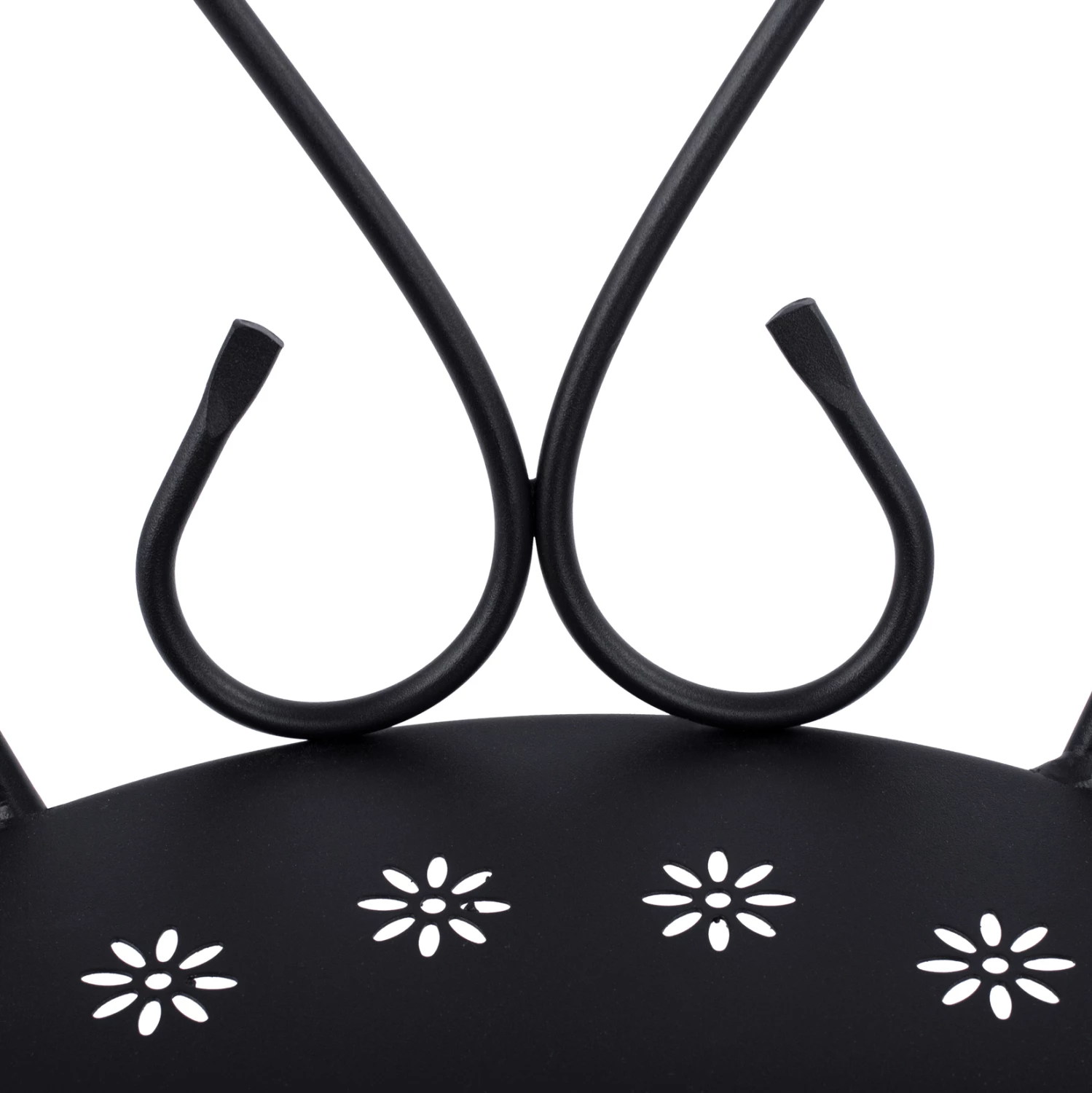 Kovinski naslanjač Amore črne barve FH5008.11 49x48x90 cm