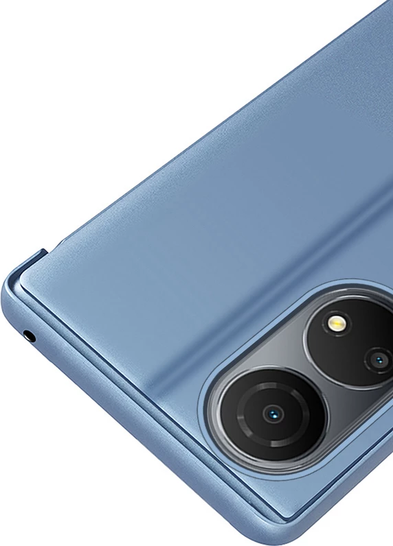 Ovitek s prozornim prednjim pokrovom Hurtel Clear View za Honor X7 / Honor Play 30 Plus, črn