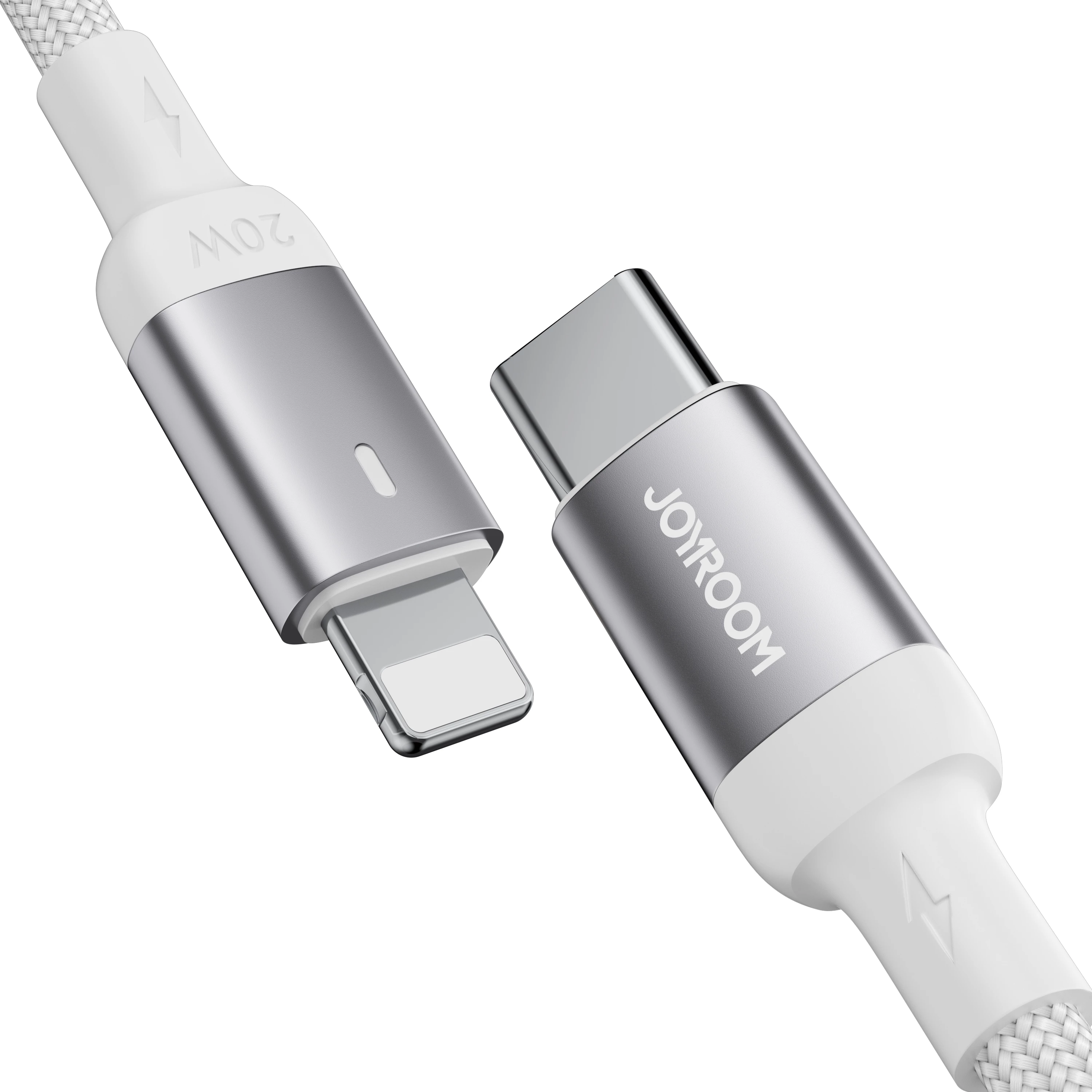 Kabel USB-C na Lightning, Joyroom Extraordinary Series A10 S-CL020A10W, PD 20W, 1,2 m, USB 2.0 480 Mbps, LED, bel