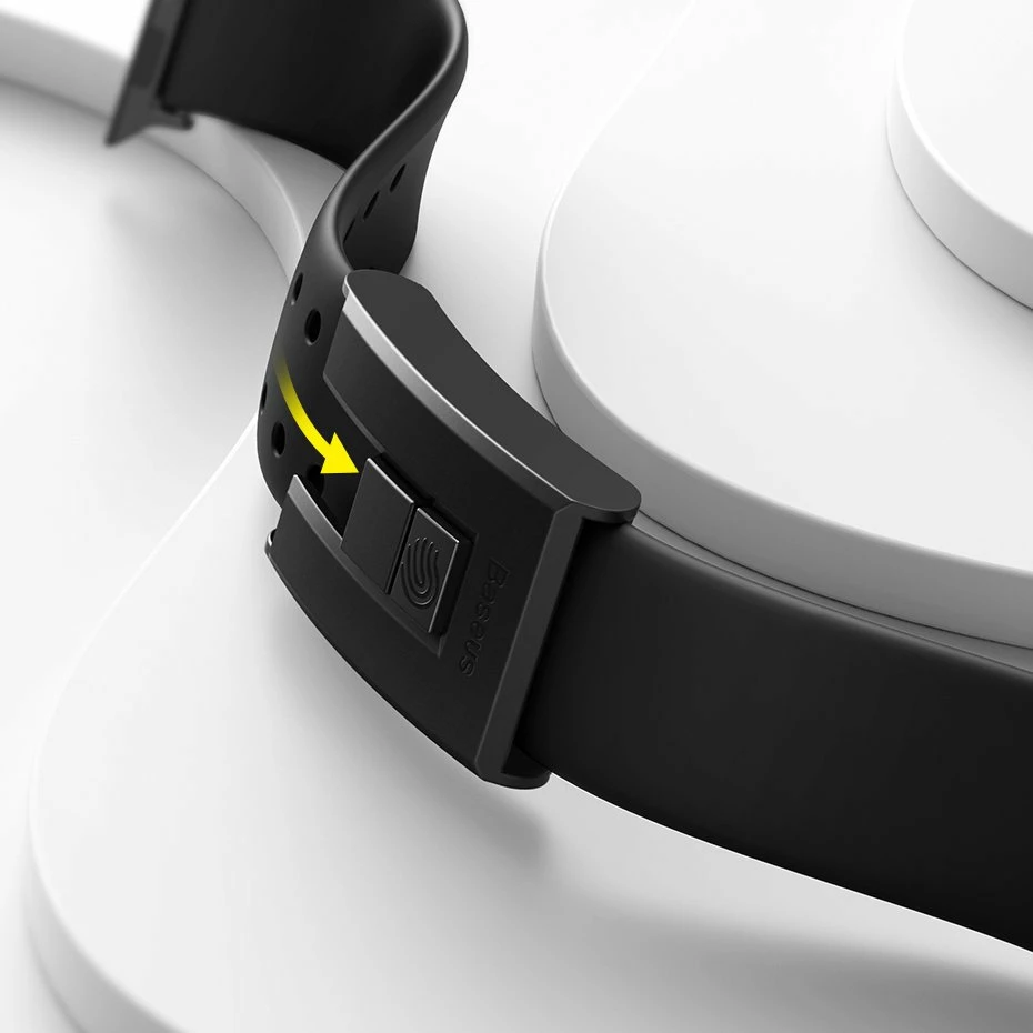Zapestni trak za Apple Watch Series 3/4/5/6/SE 38mm/40mm, Baseus, črn