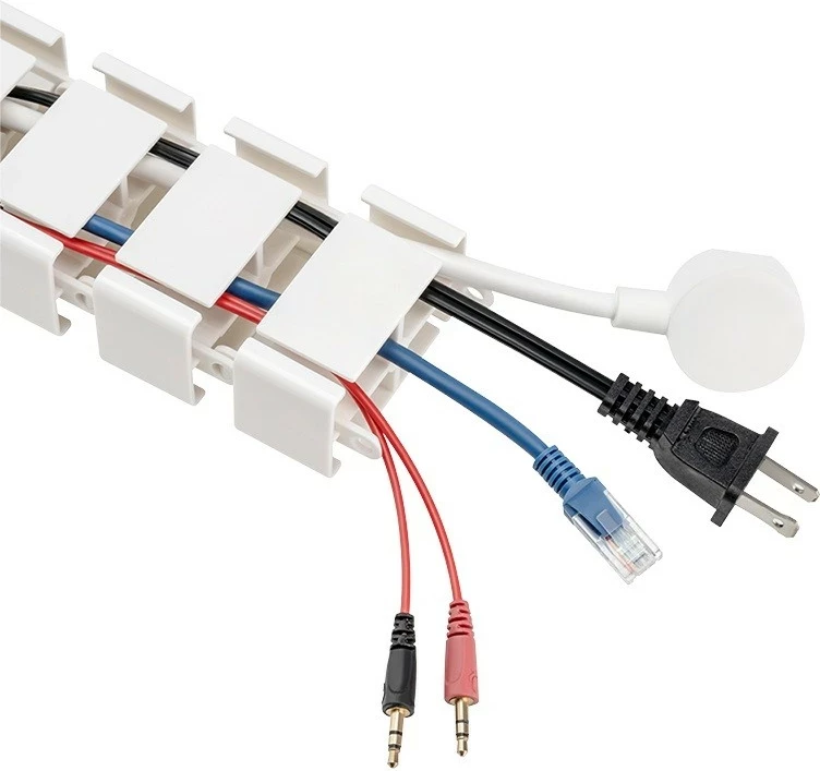 Organizator kablov LogiLink KAB0093, raven, ABS, bel