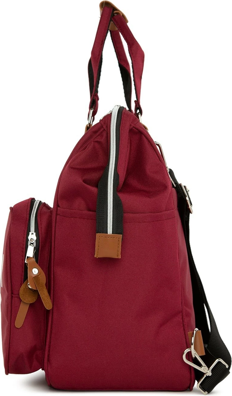 Torba za plenice, Zoozie Bags, temno rdeča, 30 x 38 x 19 cm