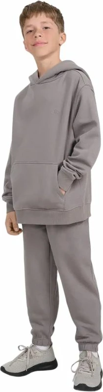 Hlače za fante, siva, 4F CAS M1245 Jr 4FJWAW25TTROM1245 22S