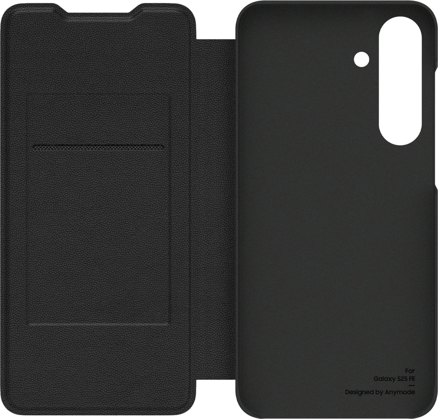Ovitek za telefon z denarnico (flip) za Galaxy S25 FE, črn — Samsung by Anymode