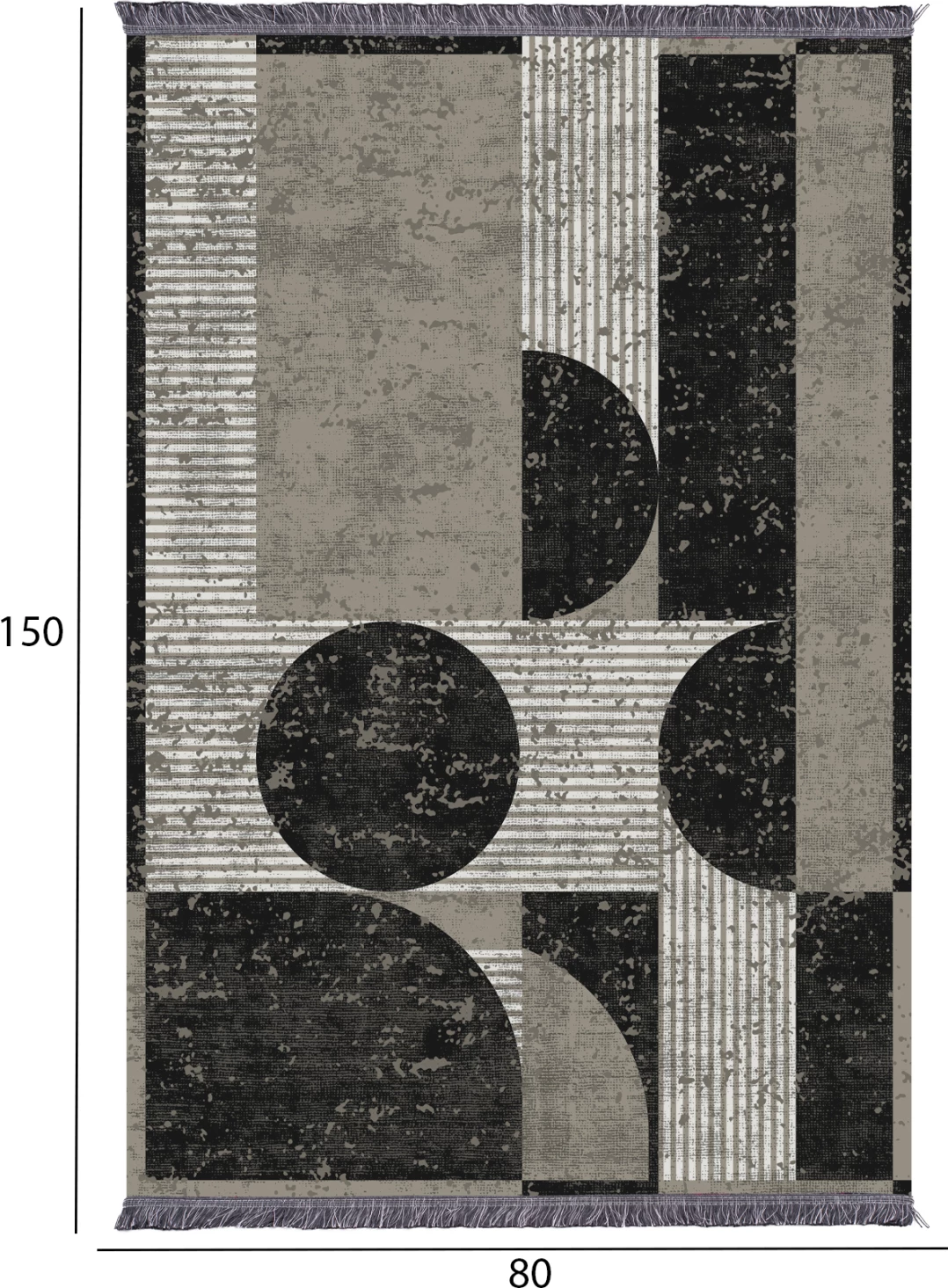 Preproga za dnevno sobo z resicami JOSIANE FH7676.46 večbarvna 80Χ150