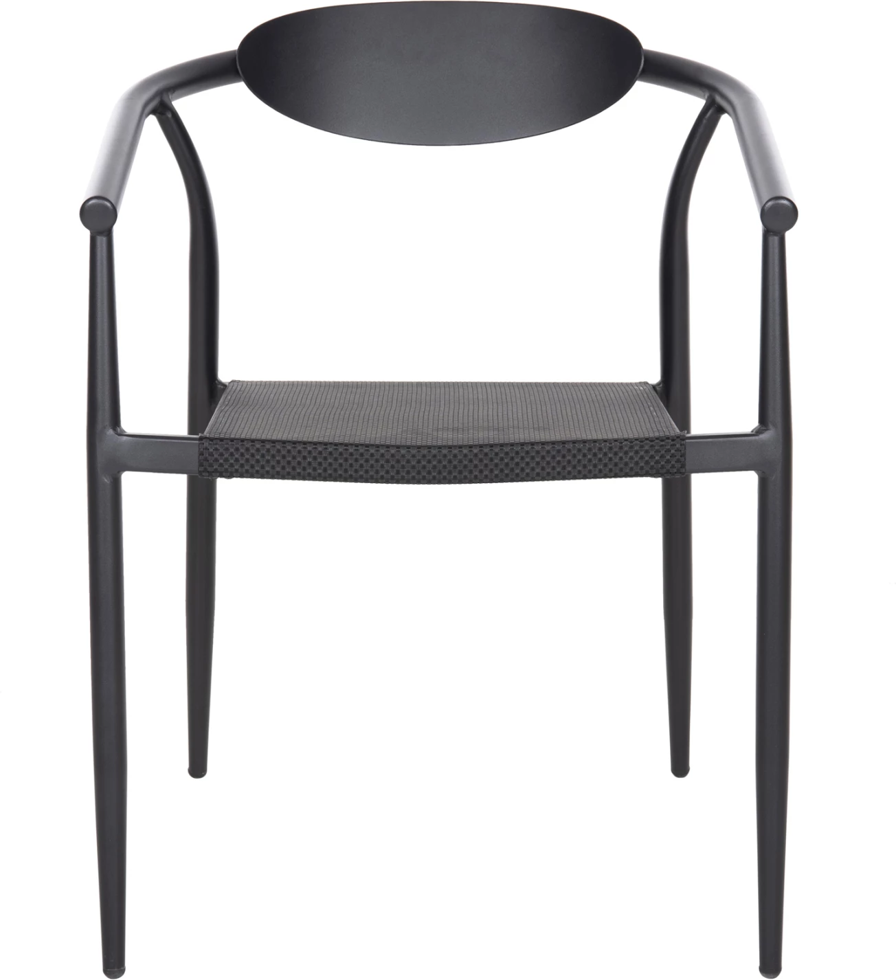 Naslanjač Serly FH6052.02, črn aluminij - črna textilena, 56x61x74,5H cm