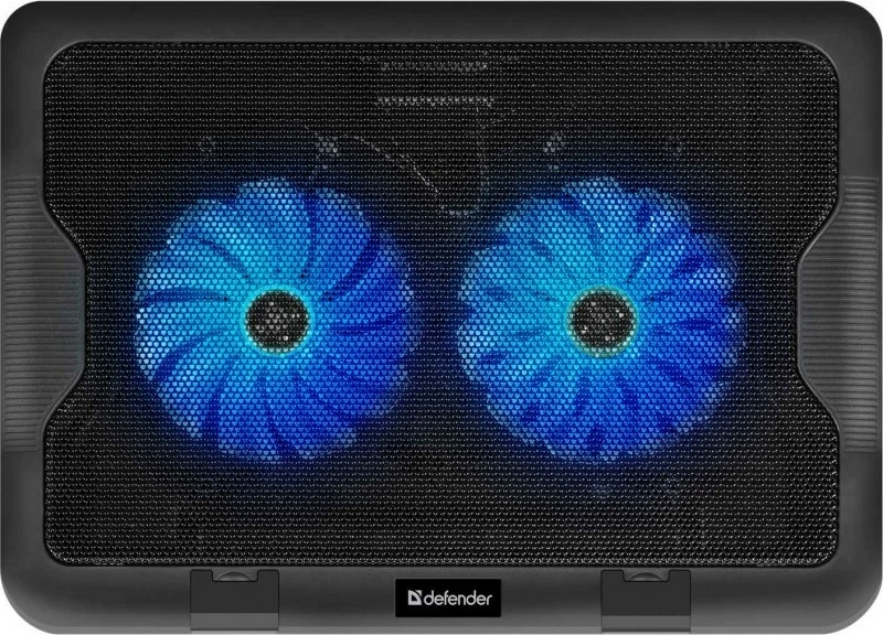 Hladilna podloga za prenosnik Defender NS-503, 15,6"–17", 2x USB, kovina, črna