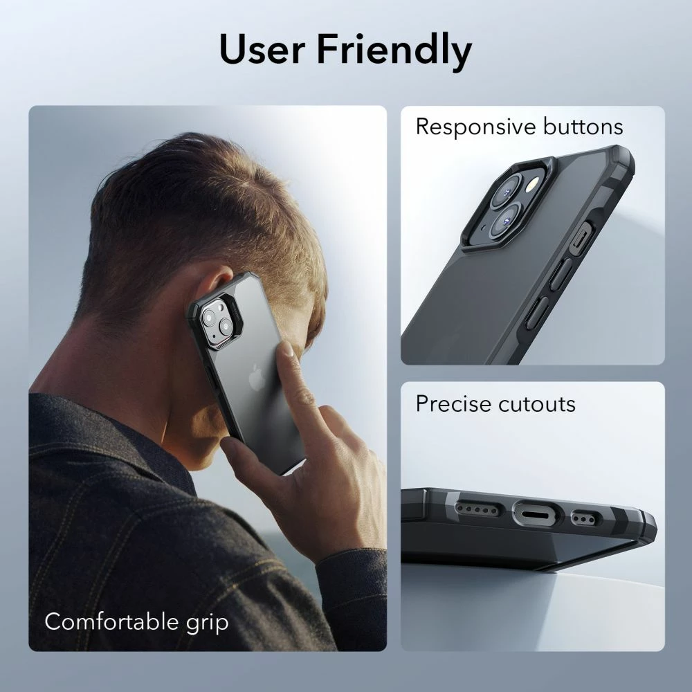 Zaščitni ovitek ESR Air Armor za iPhone 14 Plus, mat črn