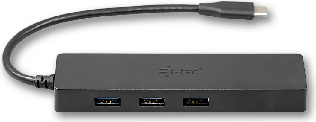 Računalniško ohišje USB-C s 3 USB priključki in Gigabit Ethernet, i-tec C31GL3SLIM, črno