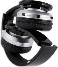 Stereo slušalke Rebeltec CRISTAL BLACK z mikrofonom, Bluetooth, črne