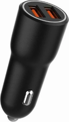 Avtomobilski polnilec 2x USB-A QC3.0, 36W, črn Gembird TA-UC-A2QC36-CAR-01