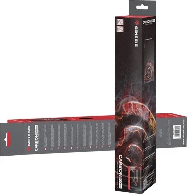 Podloga za miško Genesis Carbon 500 Maxi Lava G2, črna / rdeča