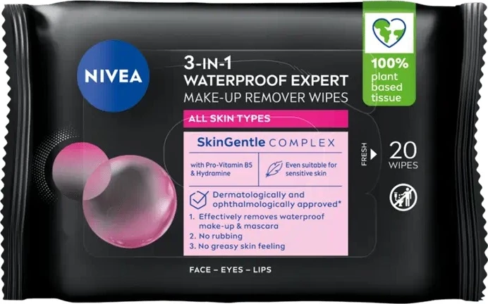Vlažni robčki za odstranjevanje ličil MicellAir Professional Nivea, za ženske, 20 kosov
