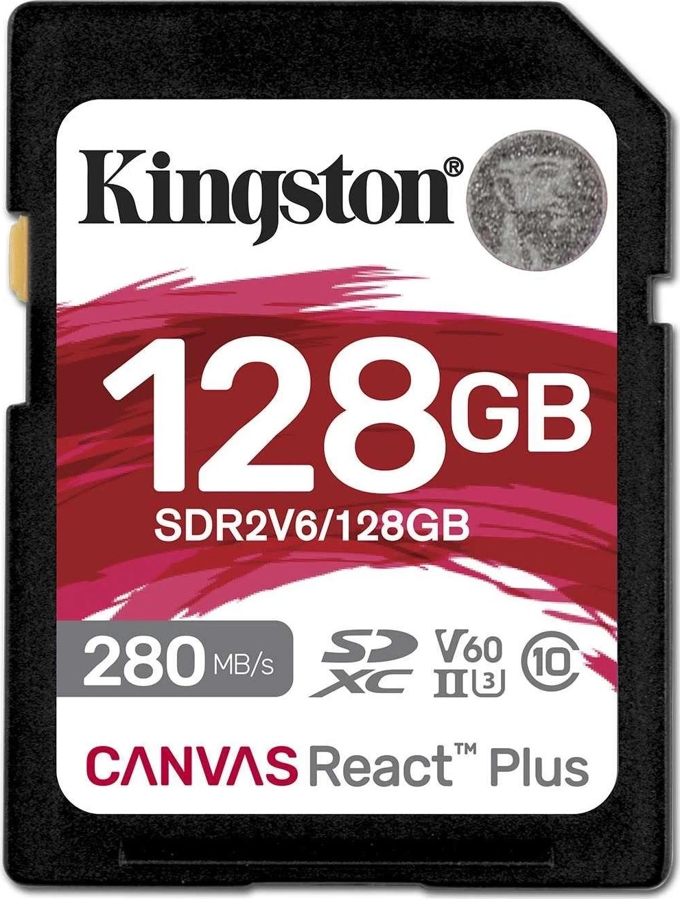 Kartica za pomnilnik 128GB Kingston Canvas React Plus SDXC, UHS-II, 280R/100W, U3 V60