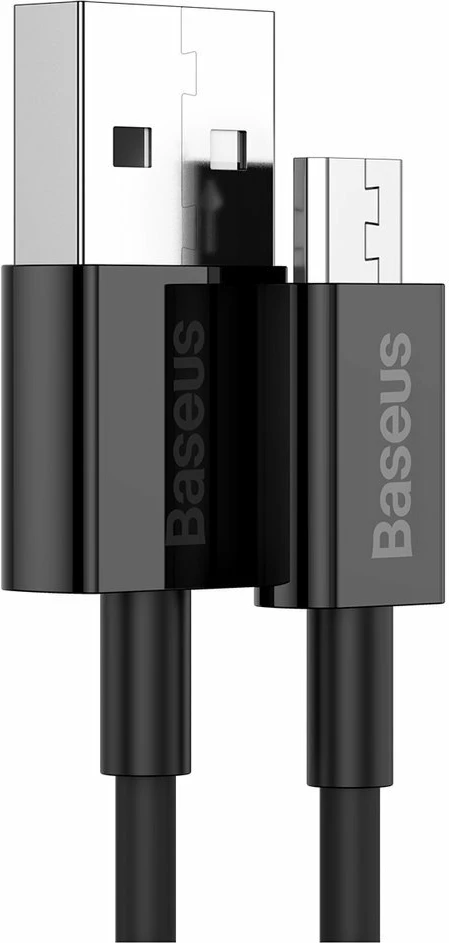 Kabel USB-A na micro USB, 1 m, 2A, črn - Baseus Superior CAMYS-01