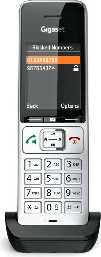 Analogni/DECT telefon Gigaset COMFORT 500HX, črn/srebrn