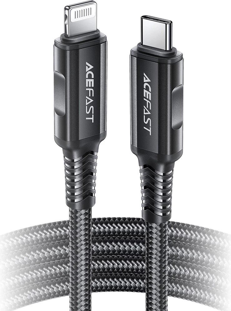 Kabel USB-C na Lightning, Acefast C4-01, 1,8 m, 30W, črn
