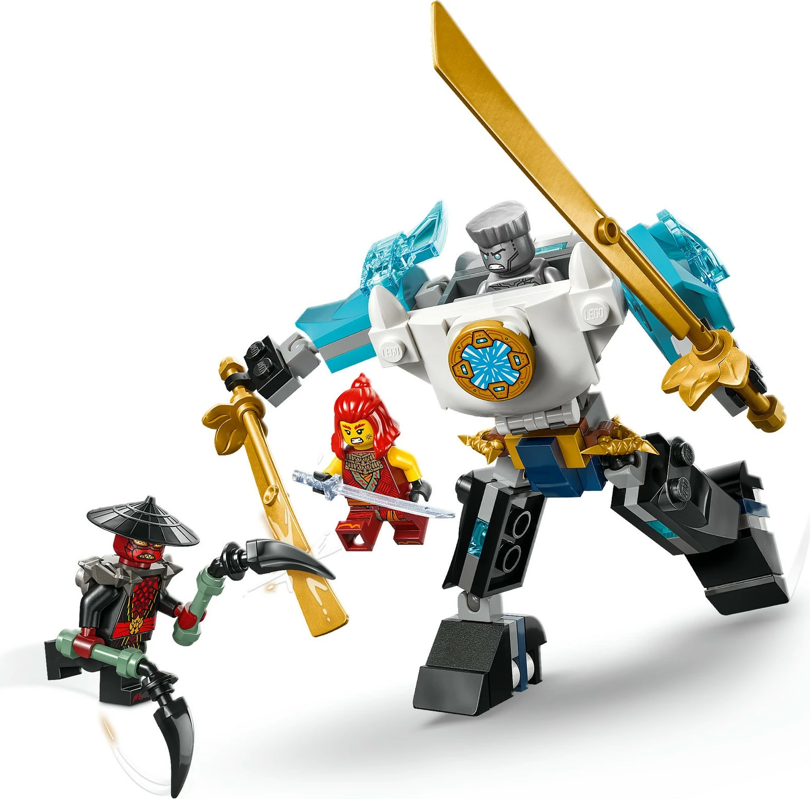 Gradbeni set LEGO Ninjago Zane’s Battle Suit Mech 71827, 92 kosov, večbarven