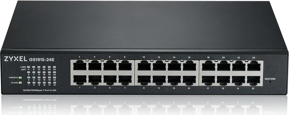 Upravljen L2 Gigabit Ethernet stikalo Zyxel GS1915-24E, črno