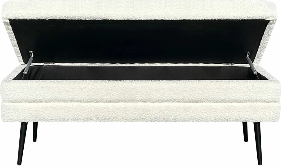 Tabure z shranjevalnim prostorom Slices, bel, 110x40x44