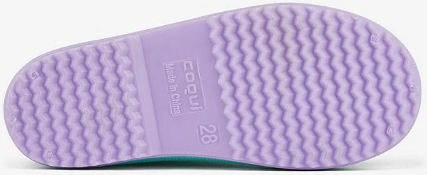 Otroške škornji Coqui, vijolično in zeleno