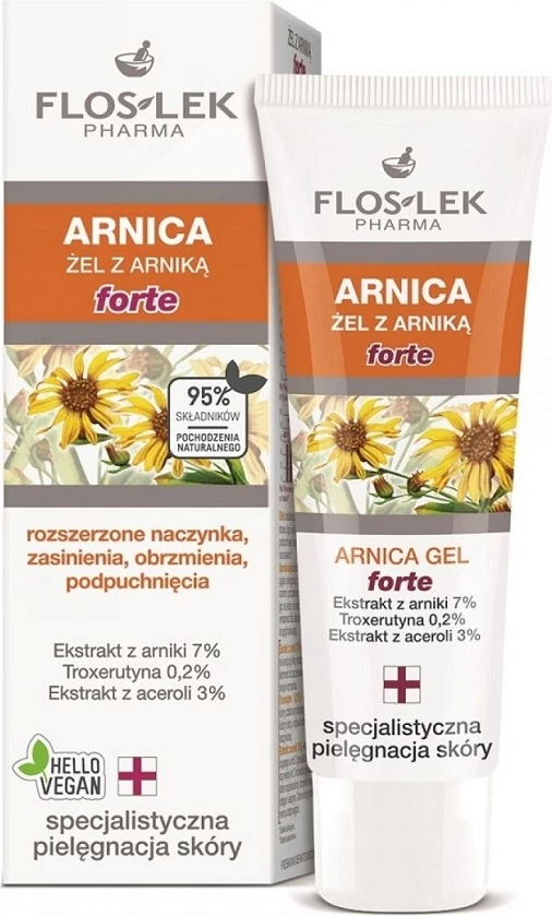 Gel za obraz in oči za ženske Floslek Arnica Forte, 50 ml