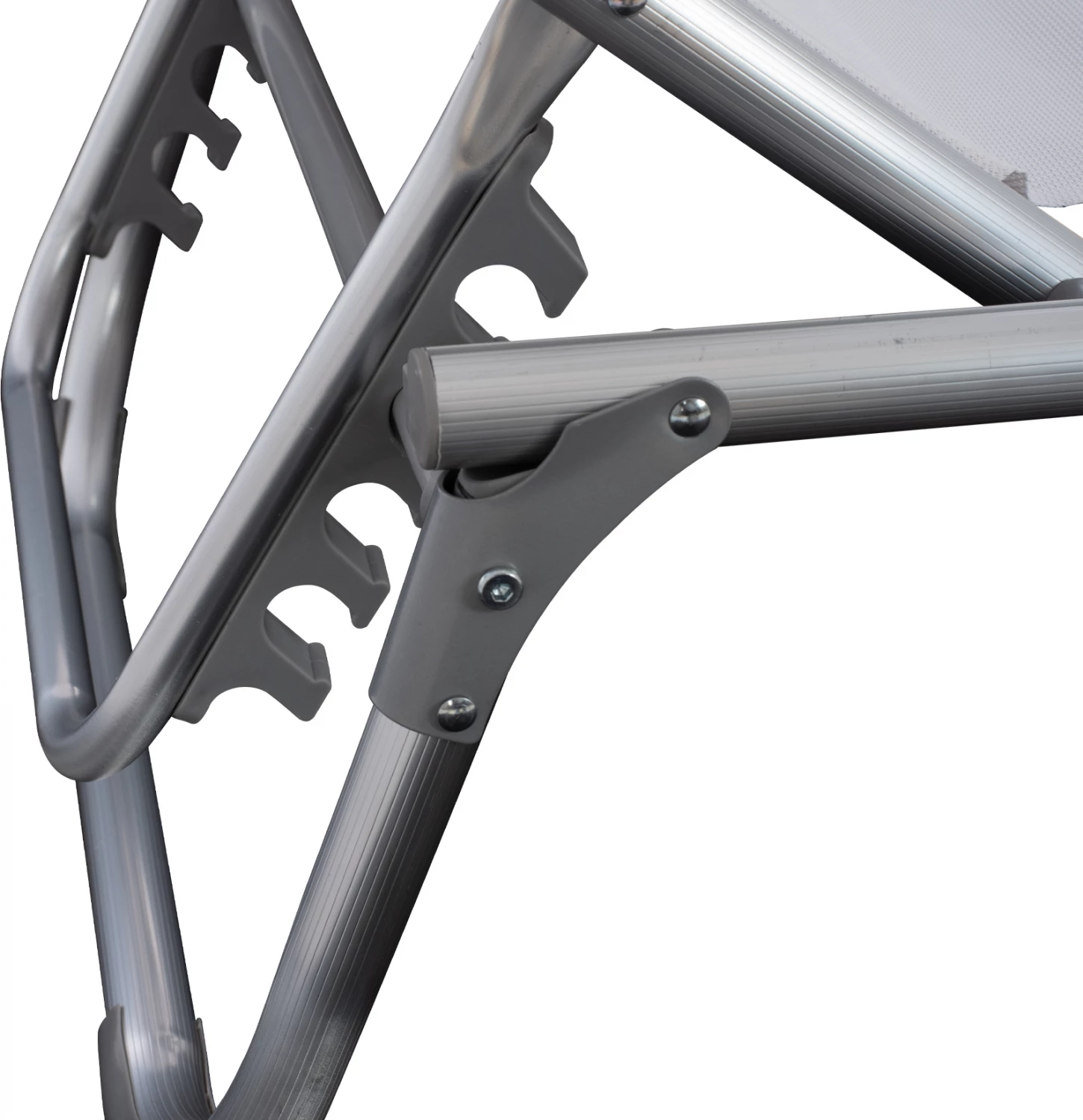 Ležalnik za plažo FH5054.03 težki tip bele barve aluminij 188x58x31-81 cm