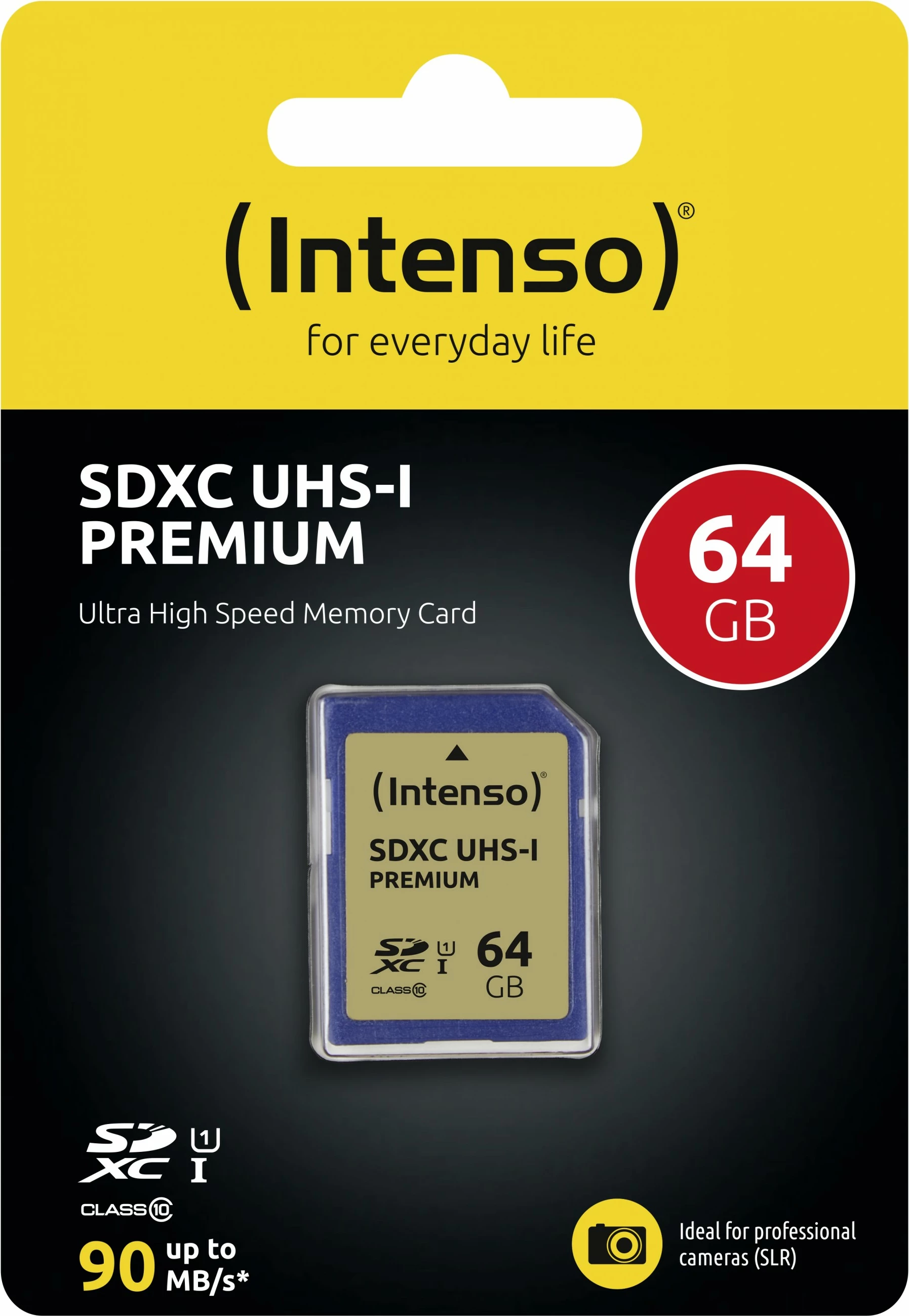 Kartica za pomnilnik Intenso SDXC UHS-I 64 GB, Class 10, 90 MB/s, modra