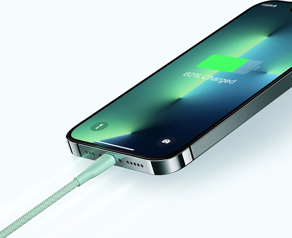 Kabel USB-A na USB-C, 1 m, 100 W, zelen, Joyroom Multi-Color Series S-A34