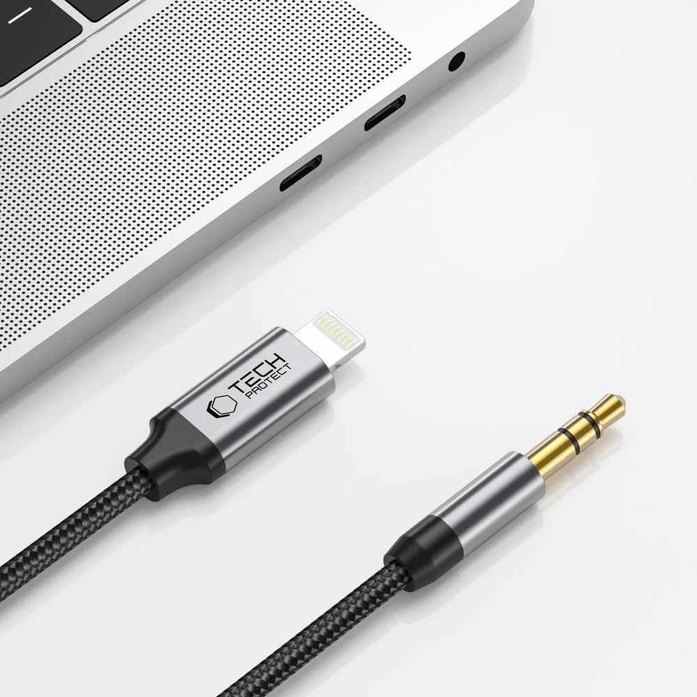 Avdio kabel Lightning na 3,5 mm, 1 m, črn — Tech-Protect UltraBoost