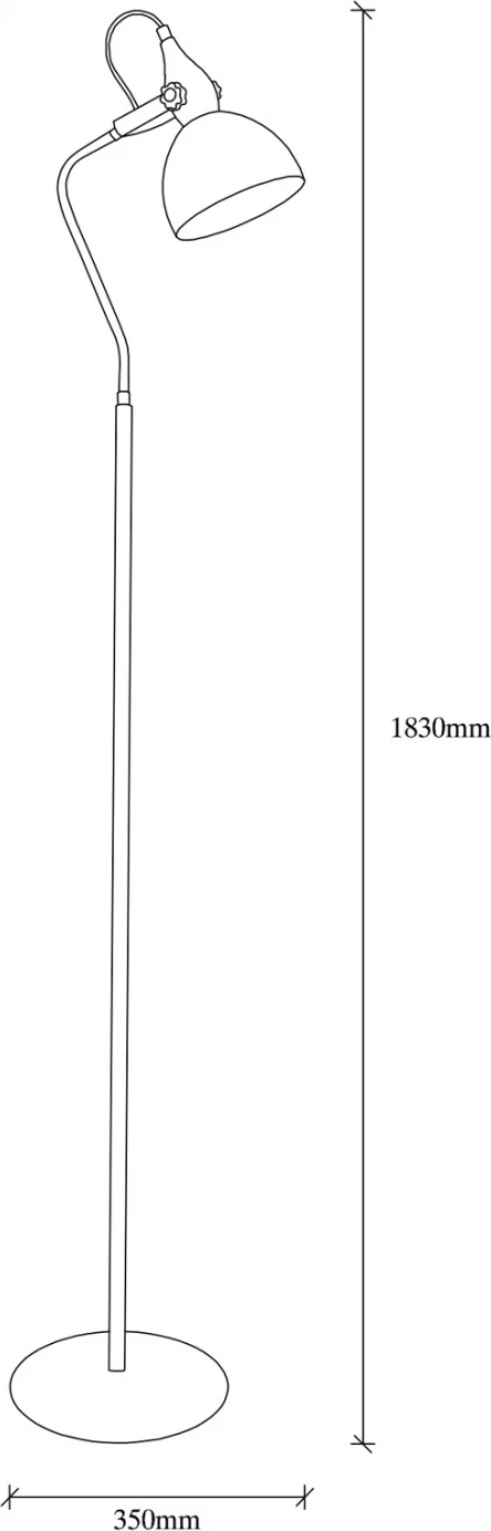 Stojna svetilka, črna FH7342 35x30x183 cm