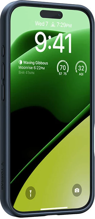 Zaščitni ovitek Torras Ostand Pro za iPhone 16, črn