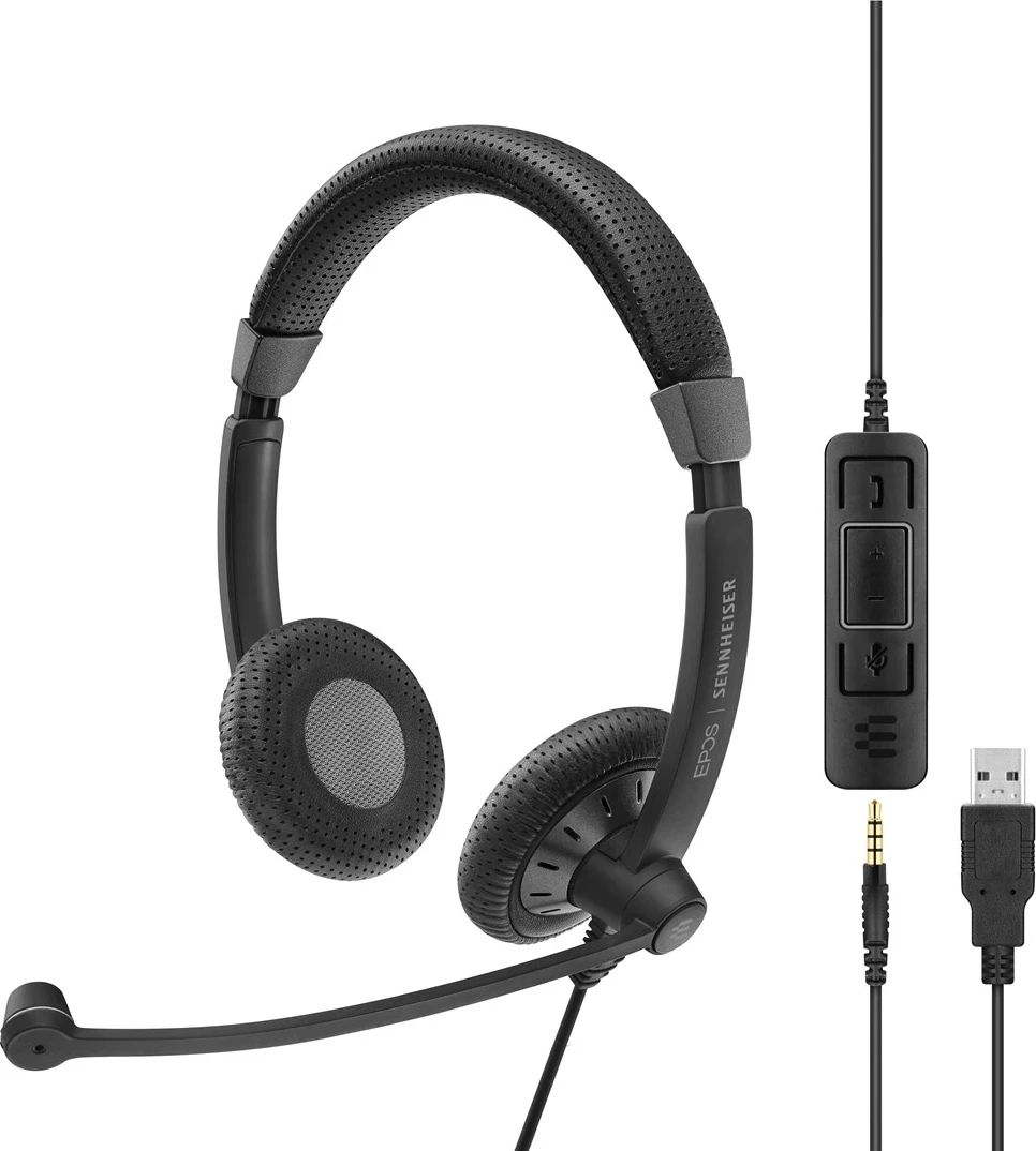 Slušalke z mikrofonom EPOS | SENNHEISER IMPACT SC 75 USB MS, USB Type-A, črne