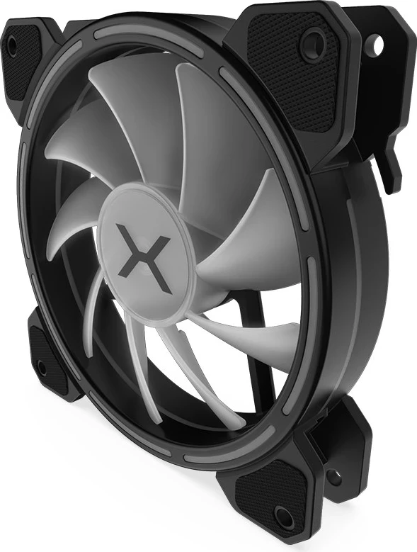 Ventilator za ohišje KRUX LUNAR 120 ARGB, črn