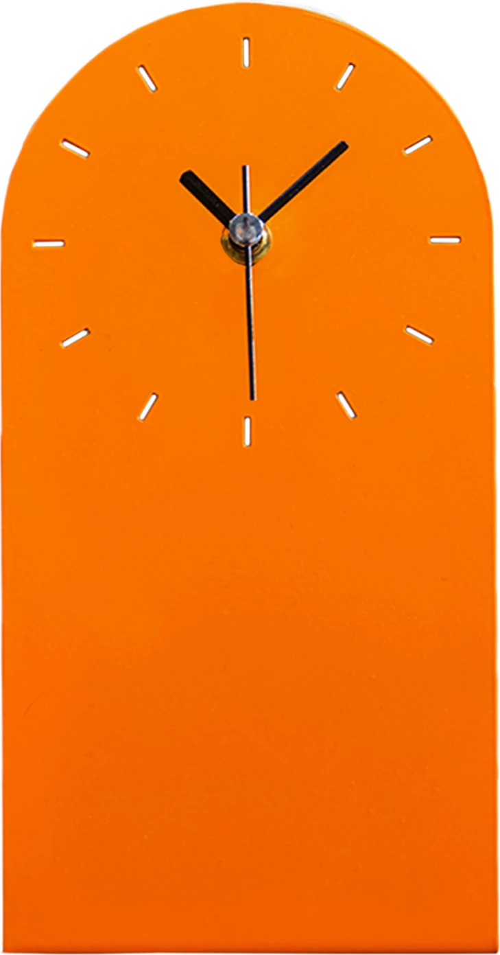 Namizna ura FH4339.01 kovinska v oranžni barvi 12x24.5H cm