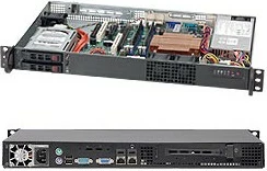 Strežniško ohišje Super Micro SuperChassis 510T-203B, 1U, 2 x 2,5", 200 W, črno