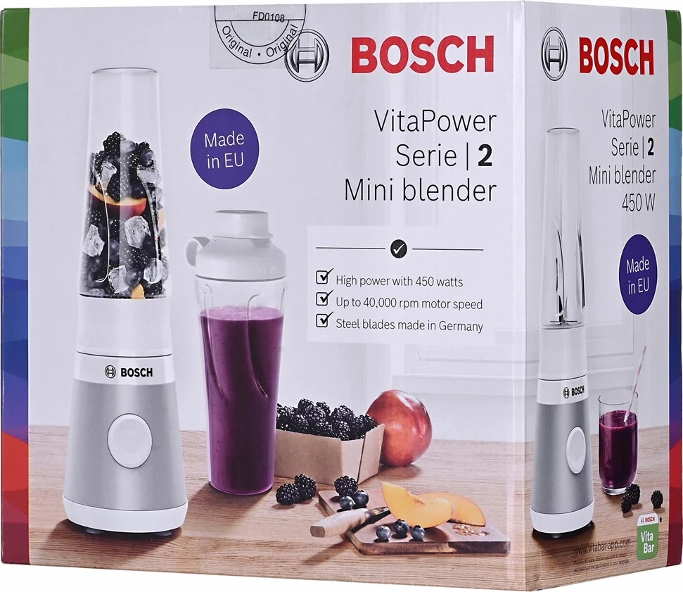 Kuhinjski blender Bosch VitaPower MMB2111T, 450 W, srebrn