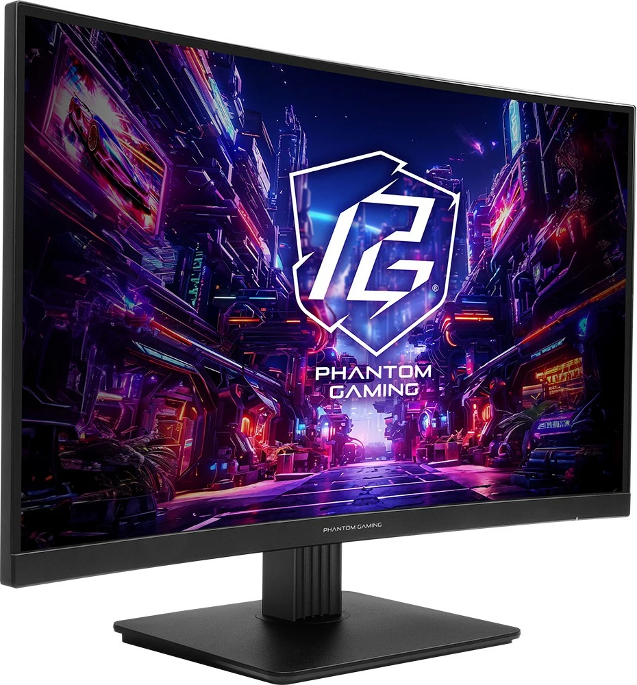 Gaming zaslon ASRock PG27QRT1B, 27" QHD, ukrivljen, 180 Hz