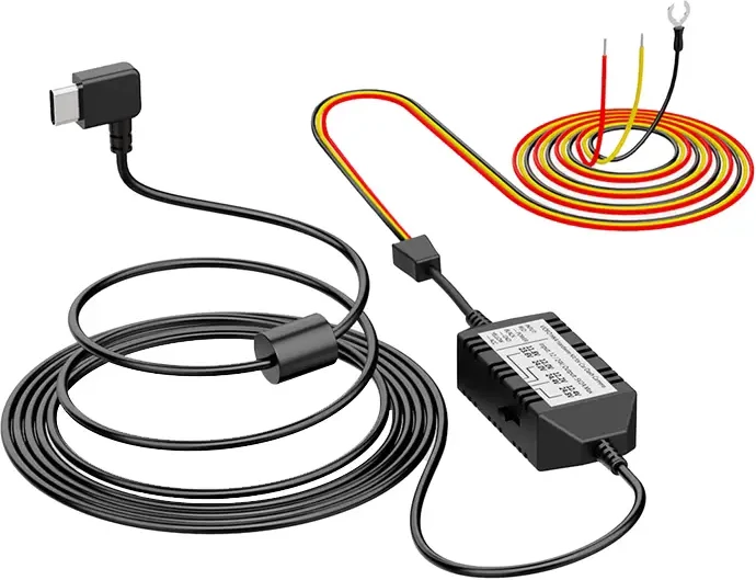 Napajalni komplet za trdo ožičenje za video snemalnik Viofo HK4, USB-C, set z 8 adapterji