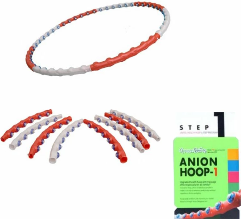 Hula hop Meteor, belo-rdeč